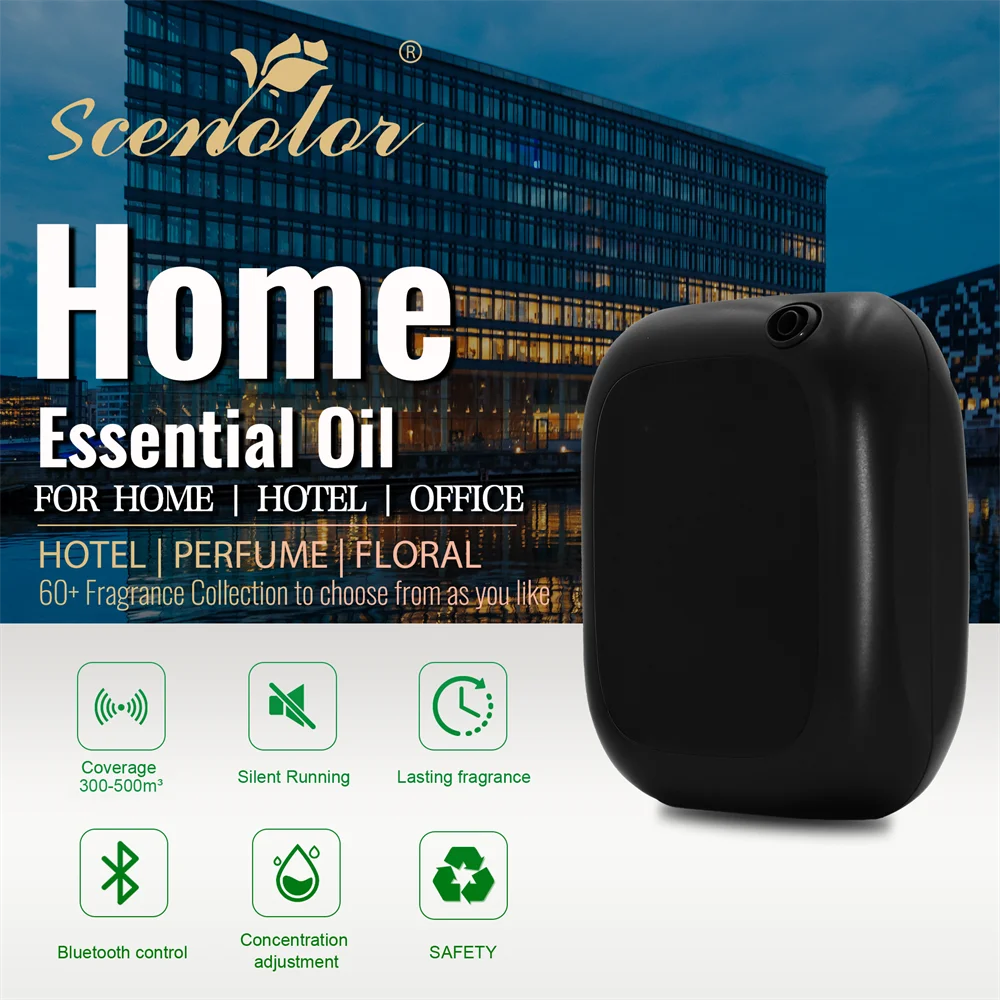 Scenolor - Electric Aroma Diffuser Aromatic Oasis Bluetooth Room Fragrance Air Freshener Waterless Essential Oils For Home Hotel