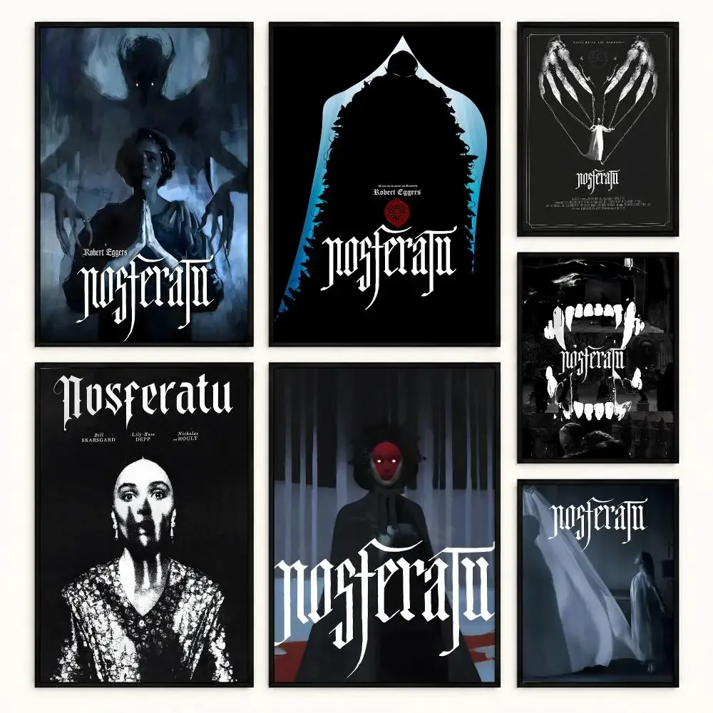 terror clasica Nosferatu Poster Home Living Room Hallway Sticky Wall Art Waterproof Aesthetic Decor