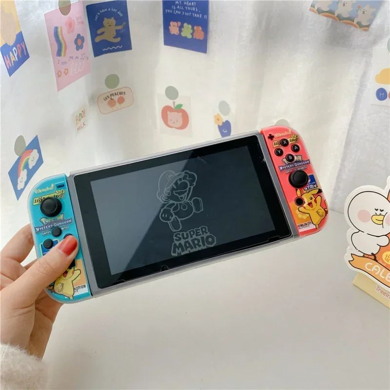 เคส Pokemon Pikachu Bulbasaur สำหรับเครื่องเล่นเกม Nintendo SWITCH คอนโซลควบคุมเกม NS OLED Joy CON เชลล์อุปกรณ์เคสซิลิโคนแบบนิ่ม