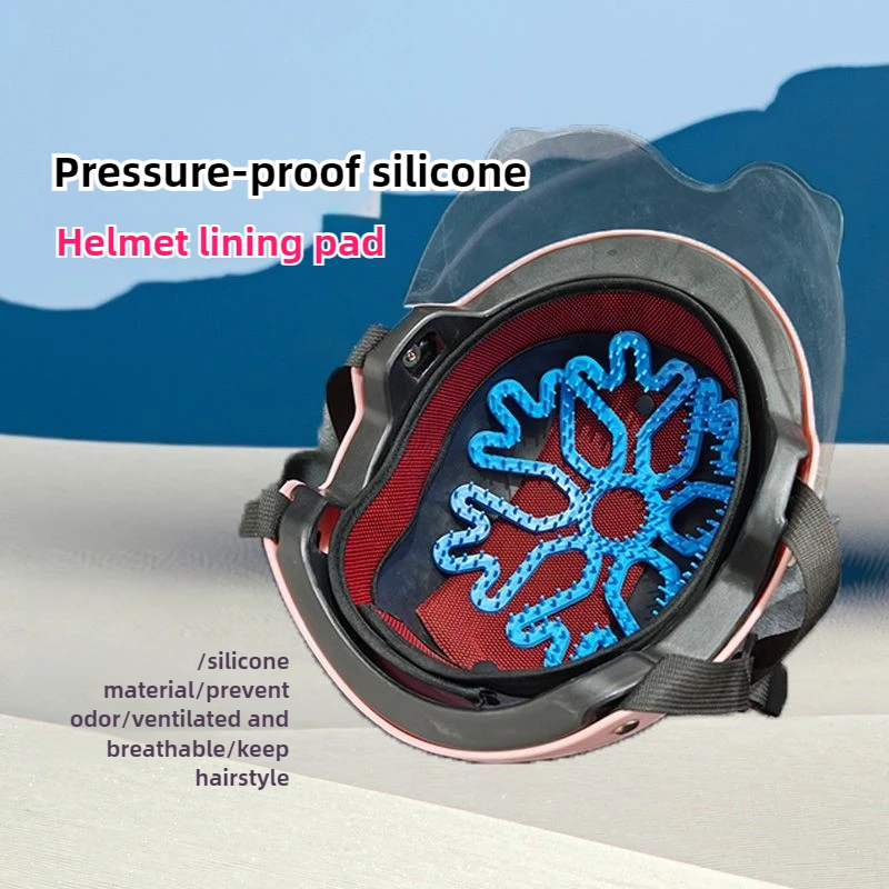 

Helmet Liner General Silicone Mat Motorcycle Ventilate and Breathable Non-slip Mat Anti-pressure Hair Helmet Gasket Practical