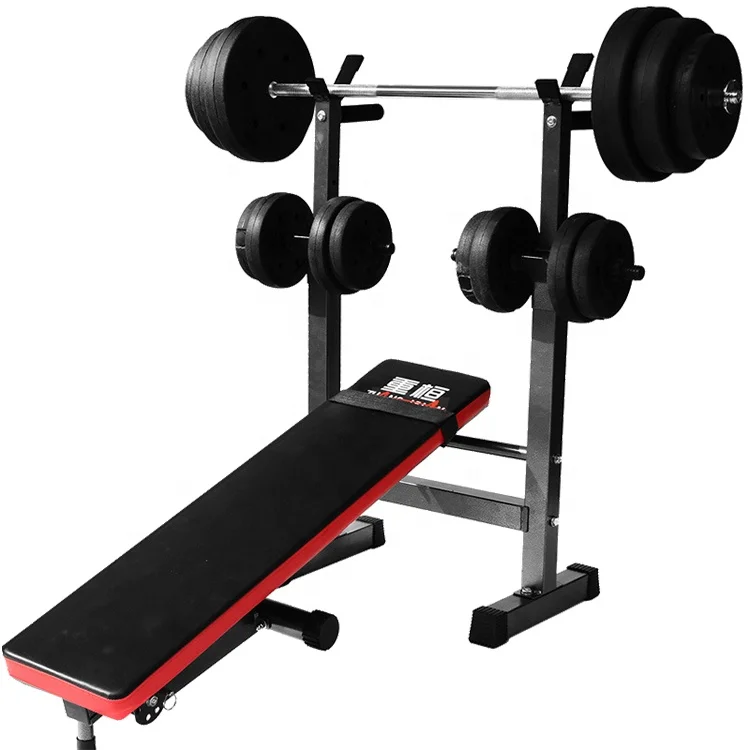 Banco de pesas ajustable para bíceps y Fitness, con mancuernas, peso plegable, plano, Premium, banco de entrenamiento de peso múltiple, 2025 N