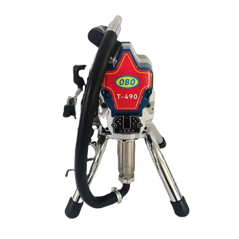 T-490 Small Piston Electric Spray Paint Machine – 1.8KW Power, Similar to GRC 390/395, for Wall Painting Spray Guns