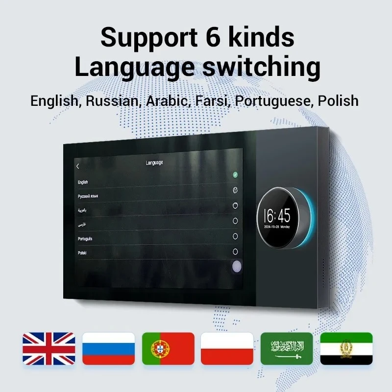 

7 Inch Amplifier Wall-Mounted Ceiling Speaker With Two Zones Playback For Background Music Support For Language Switching