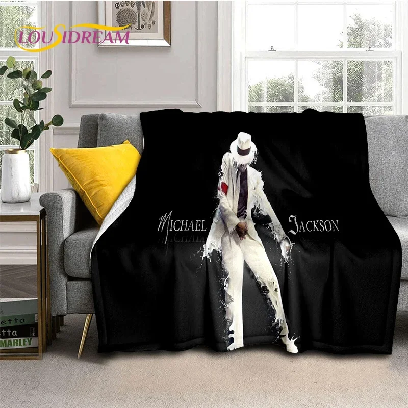 

MJ King of Pop Michael Jackson Soft Flannel Blanket for Beds Bedroom Sofa Picnic,Throw Blanket for Cover Outdoors Leisure Gift