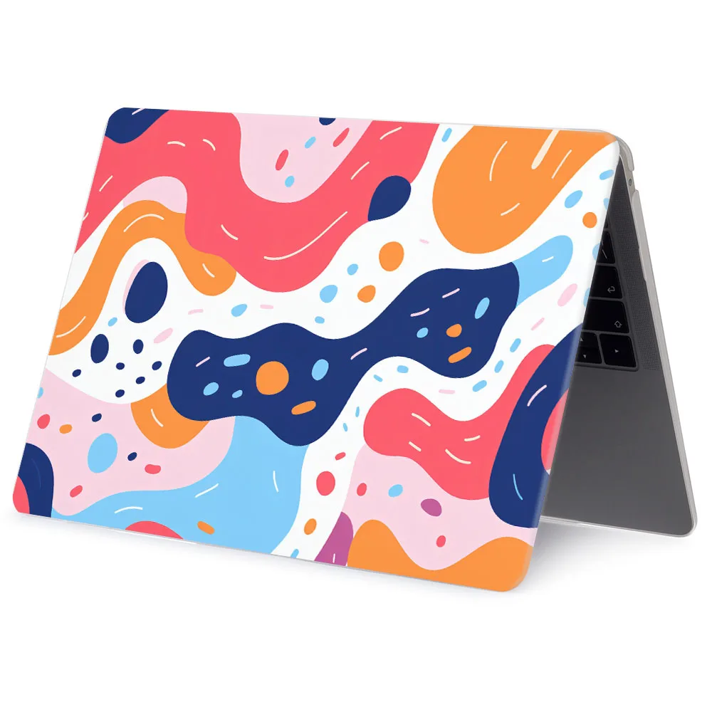 Laptop Case for MacBook Pro 14 2025 Case M5 A3434 Funda for MacBook Pro 16 M2 M3 M4 A3403 Abstract line printing shell