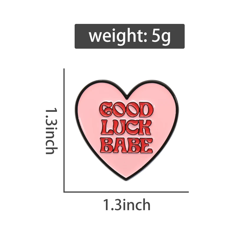 Herzförmige Emaille-Anstecknadeln, „Love Yourself“-Broschen, „Be Kind“-Abzeichen, „Horror Babe“-Schmuck, Geschenk für Freunde – Detail 4