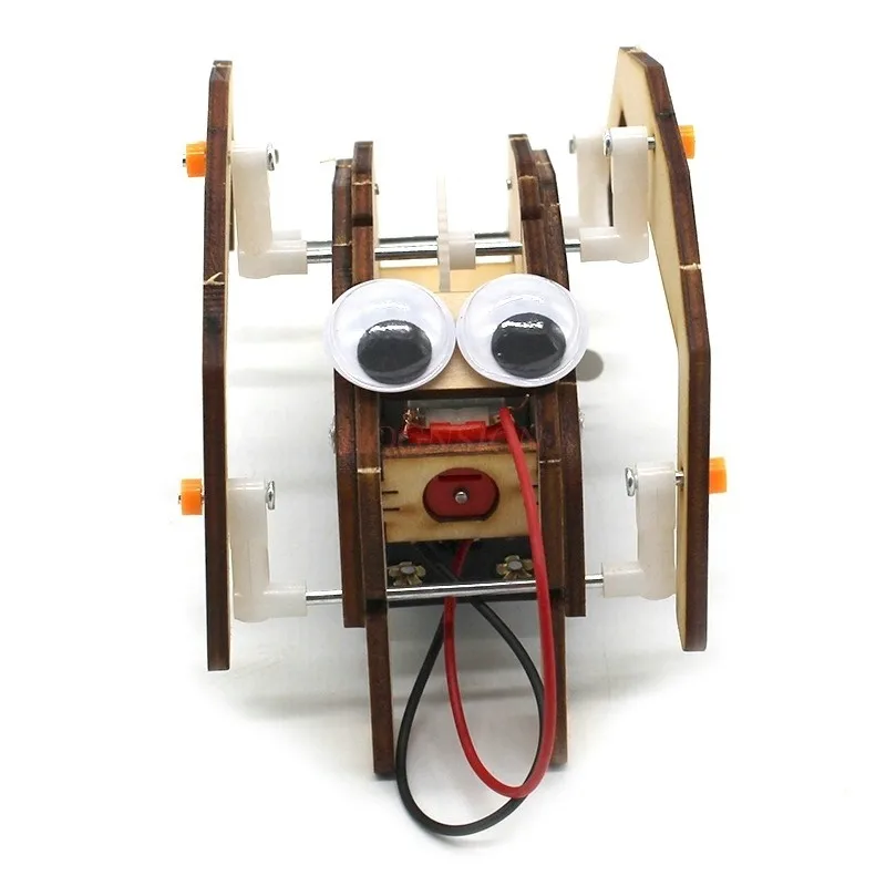 1 set model material，Crazy mechanical insect, scientific and manual invention, wooden assembly, gear transmission principle,