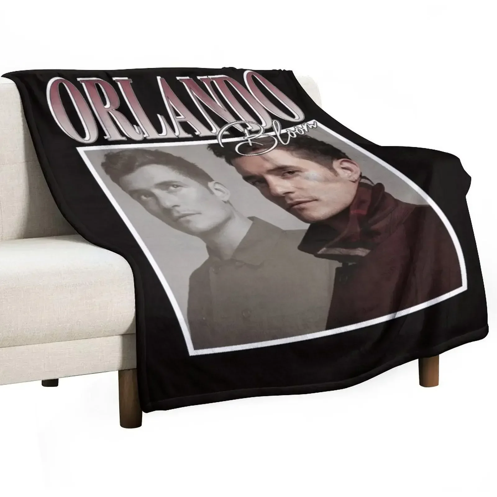 Orlando-Bloom Throw Blanket Thermals For Travel Blankets For Bed Flannel Fabric Baby Blankets