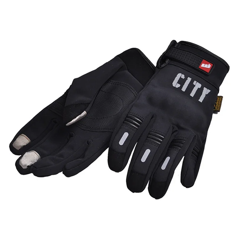 City Gloves Touch Screen Waterproof Motorcycle Gloves Racing Motocross/Motorbike Gloves Riders Black Motoqueiro Guantes #