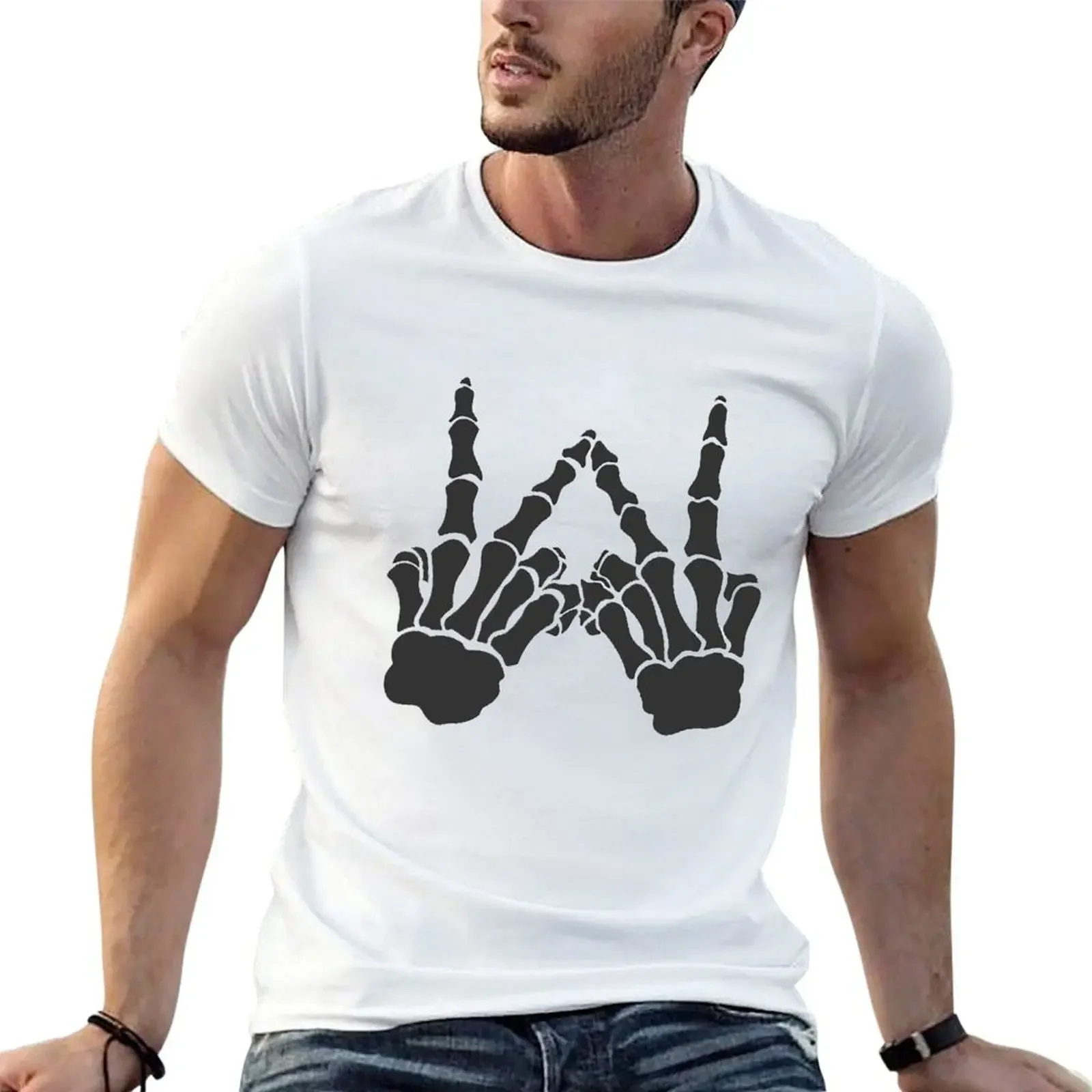 

WEST SIDE SKELETON T-Shirt Louboutins blanks cotton graphic tees Men's t-shirt