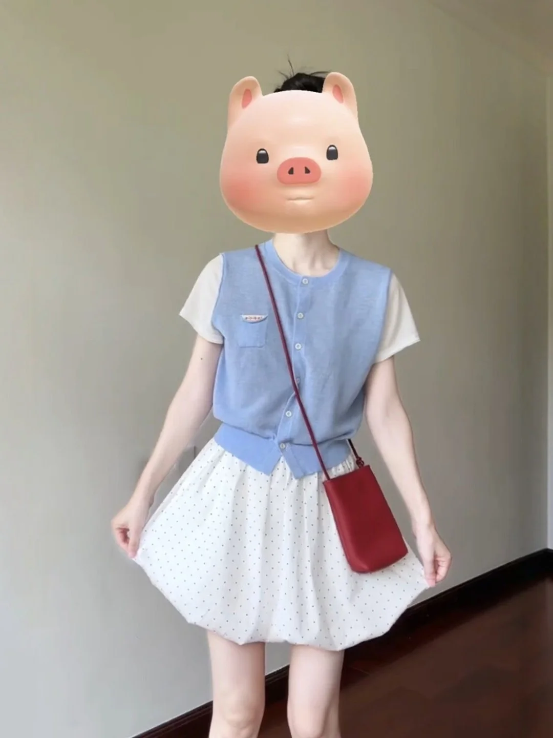 

Fashionable Short Sleeve Open Cardigan Top And Flower Bud Half Skirt Women's Summer New Style Design Gentle Wind Style Set