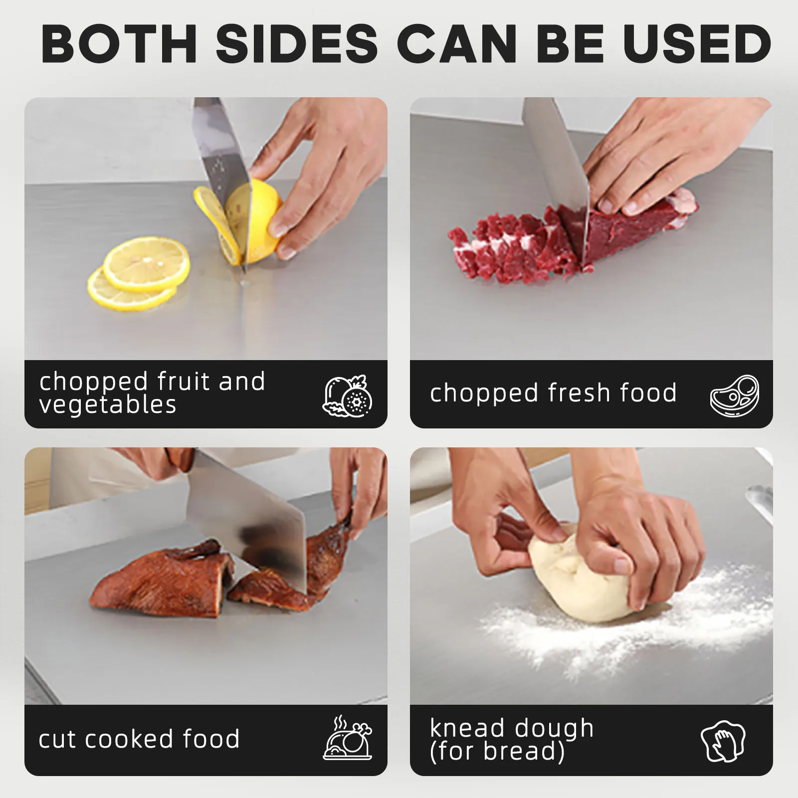 TA1 Pure Titanium Cutting Board | 99.7% Ti, Double - Sided Food - Grade, Antibacterial & Easy - Clean, Thickened & Durable view 5