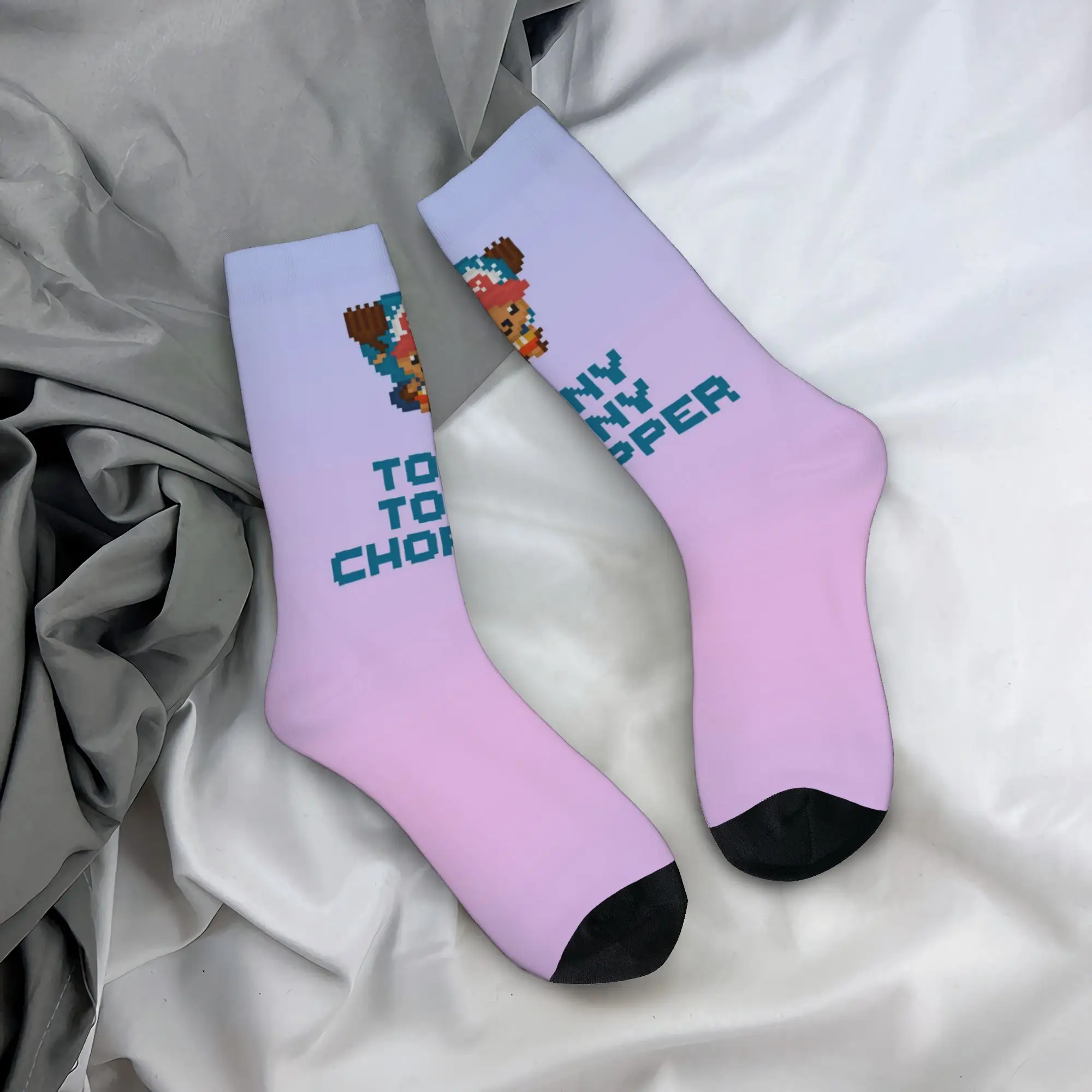 

Funny Sock One Piece Pixel Style Tony Tony Chopper Vintage Quality Pattern Printed Men Socks Novelty Men's Socks