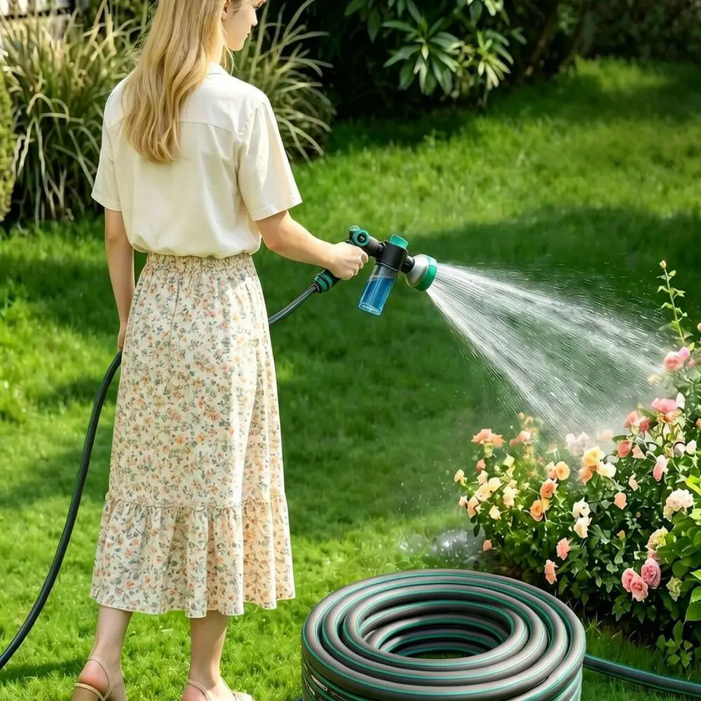 Premium Flexible Garden Hose High Pressure Watering Pipe Anti Wear For Outdoor Car Washing Lawn Irrigation Equipment