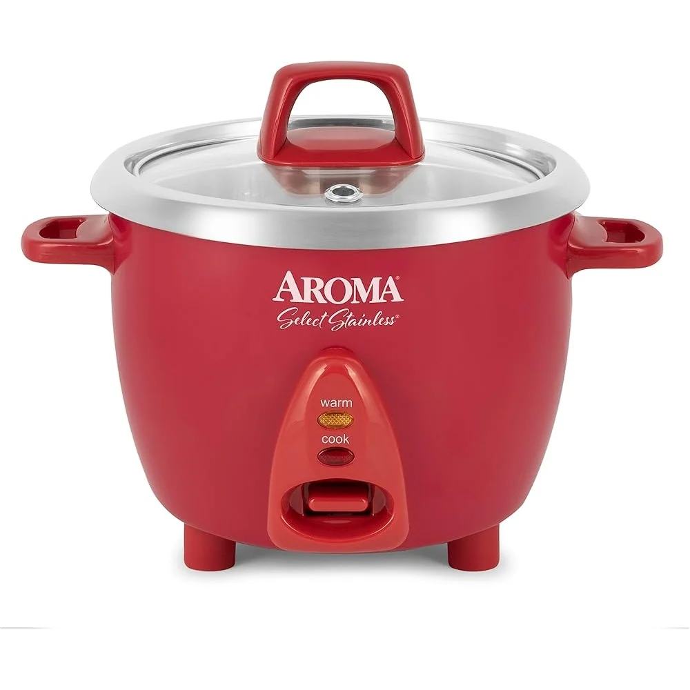 Нагреватель для рисоварки из нержавеющей стали, компактный одно касание, автоматическое приготовление пищи, внутренняя кастрюля без покрытия на 6 чашек, простая лопаточка для хранения в комплекте