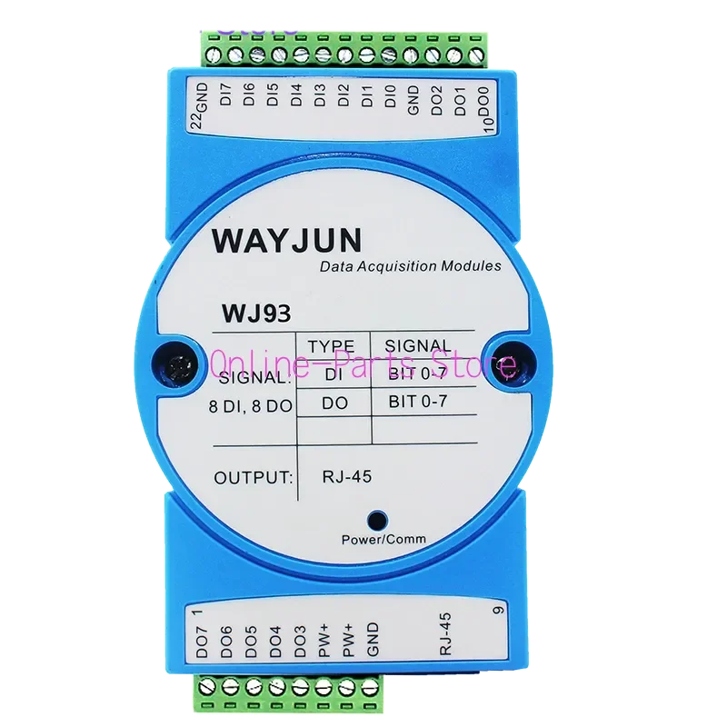 

Flow Pulse 8-channel DI High-speed Counter Frequency Conversion Webpage PWM Output Modbus TCP Module