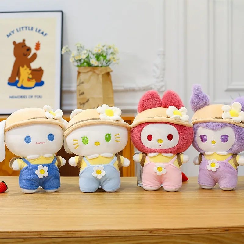 Kawaii Sanrio Kuromi Hello Kitty Cinnamoroll Peluche Bambola di pezza Regalo di compleanno per bambini Simpatico animale imbottito Peluche per bambini