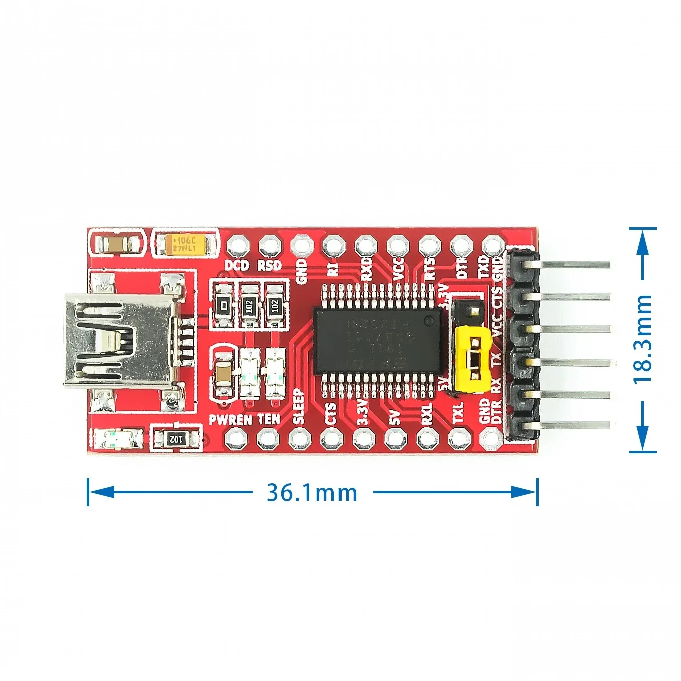 FT232RL FTDI Basic USB 3.3V 5V TTL Serial for Mini Download Cable UART interface Converter Adapter Module with Cables