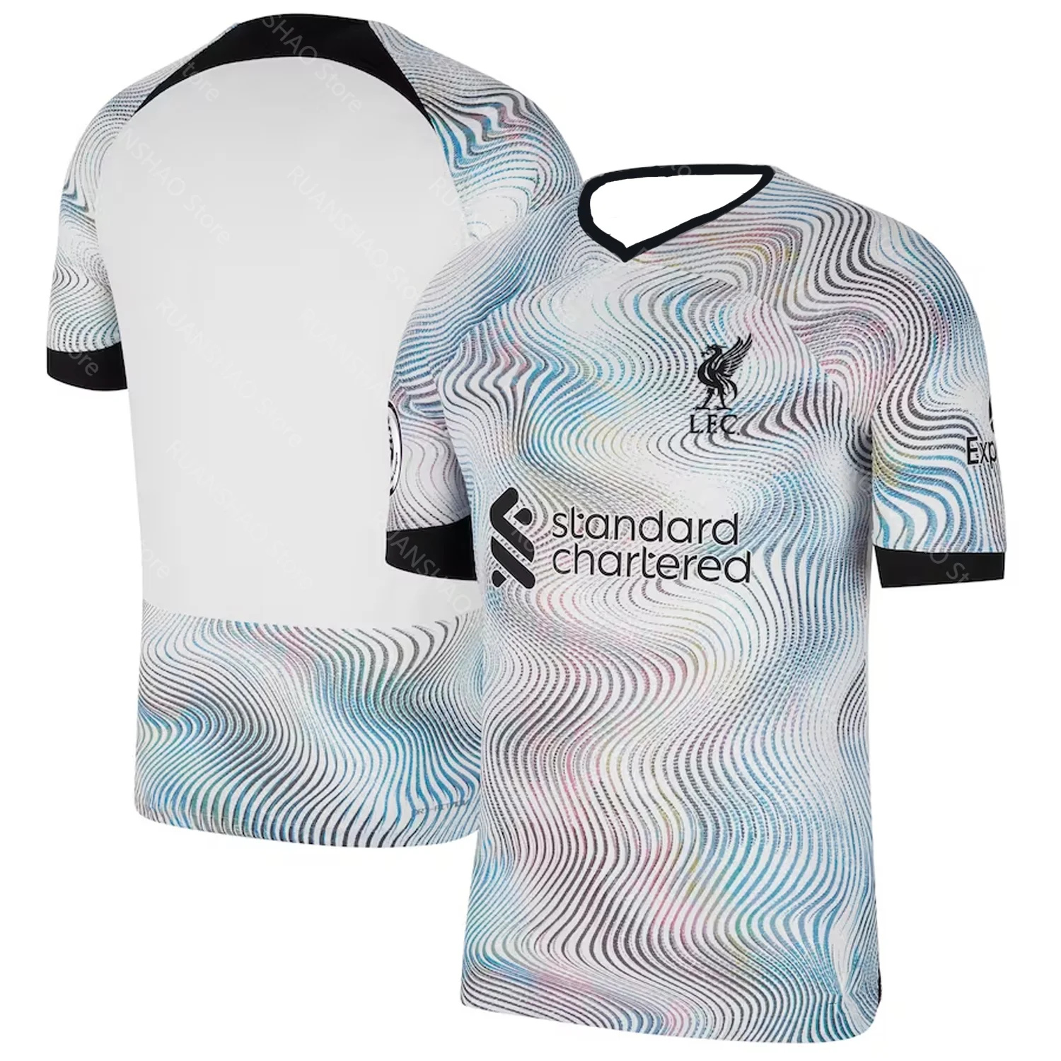 2024/25 otoño nuevo estilo llegada camiseta con estampado de letras moda hombre mujer camiseta de fútbol equipo nacional de Liverpool camiseta de fútbol blanca