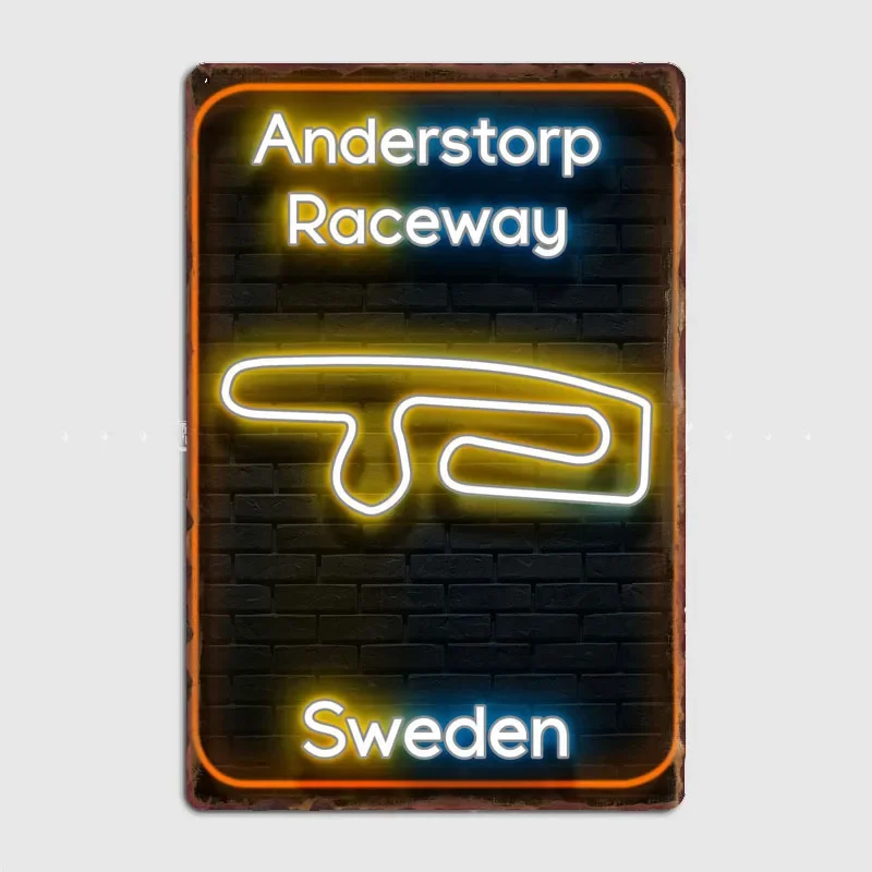 

Anderstorp Raceway -Sweden Racing Track Retro Metal Poster Sign Garage Club Custom Wall Decor Tin Room Decor Home Decor