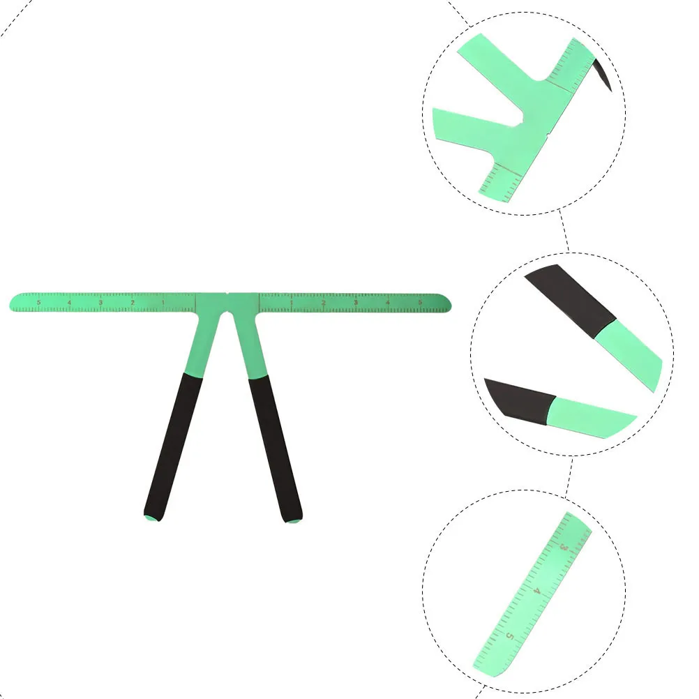 1 قطعة جسر الأنف تحديد المواقع حاكم الفولاذ المقاوم للصدأ الحاجب أداة قياس مثلث المشكل لمجموعة التصميم الدقة