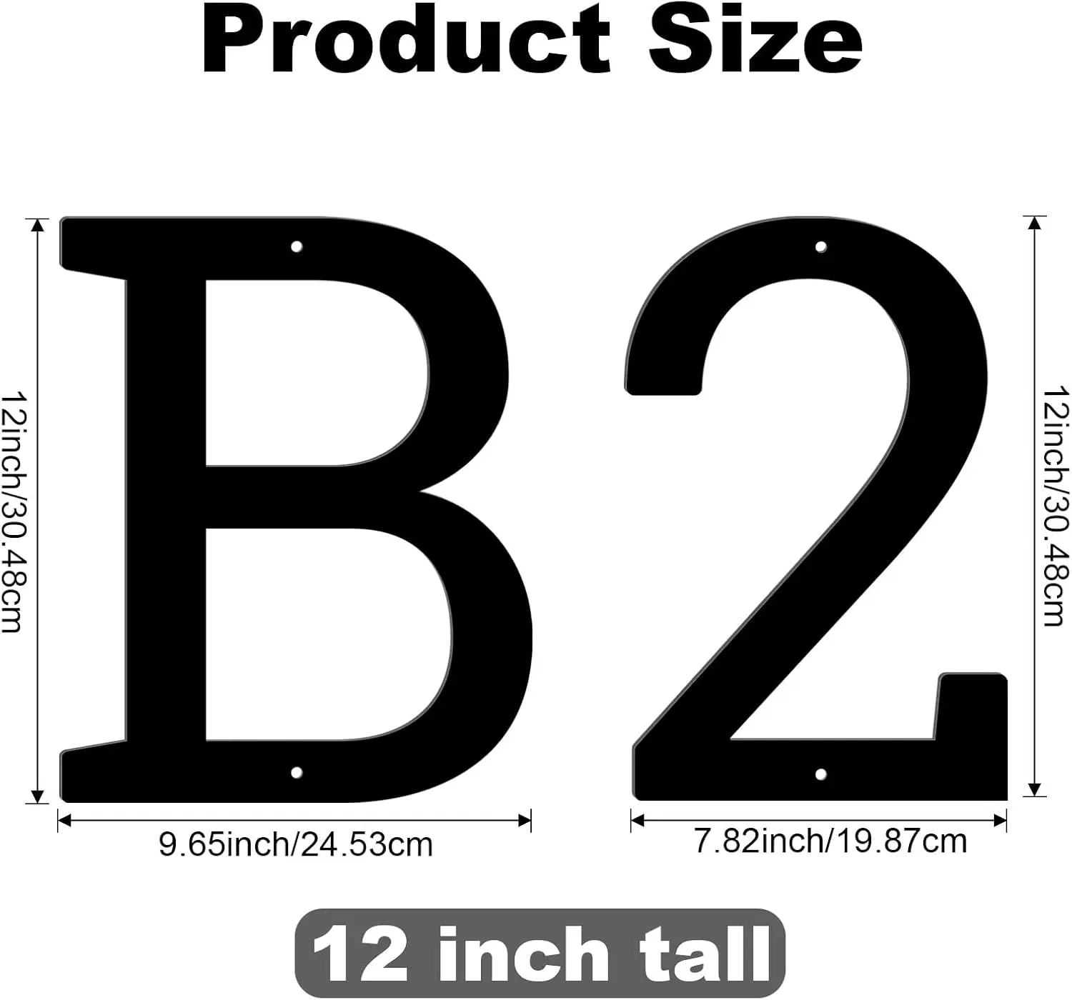 Outdoor Address Numbers Stainless Steel Floating House Custom Five Piece Twelve Inch