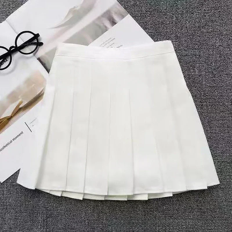 2024 School Girls A-Line Pleated Skirts Elastic High Waist School Uniform Skirt Korean Kids Casual Skirt Shorts 4-10 Years