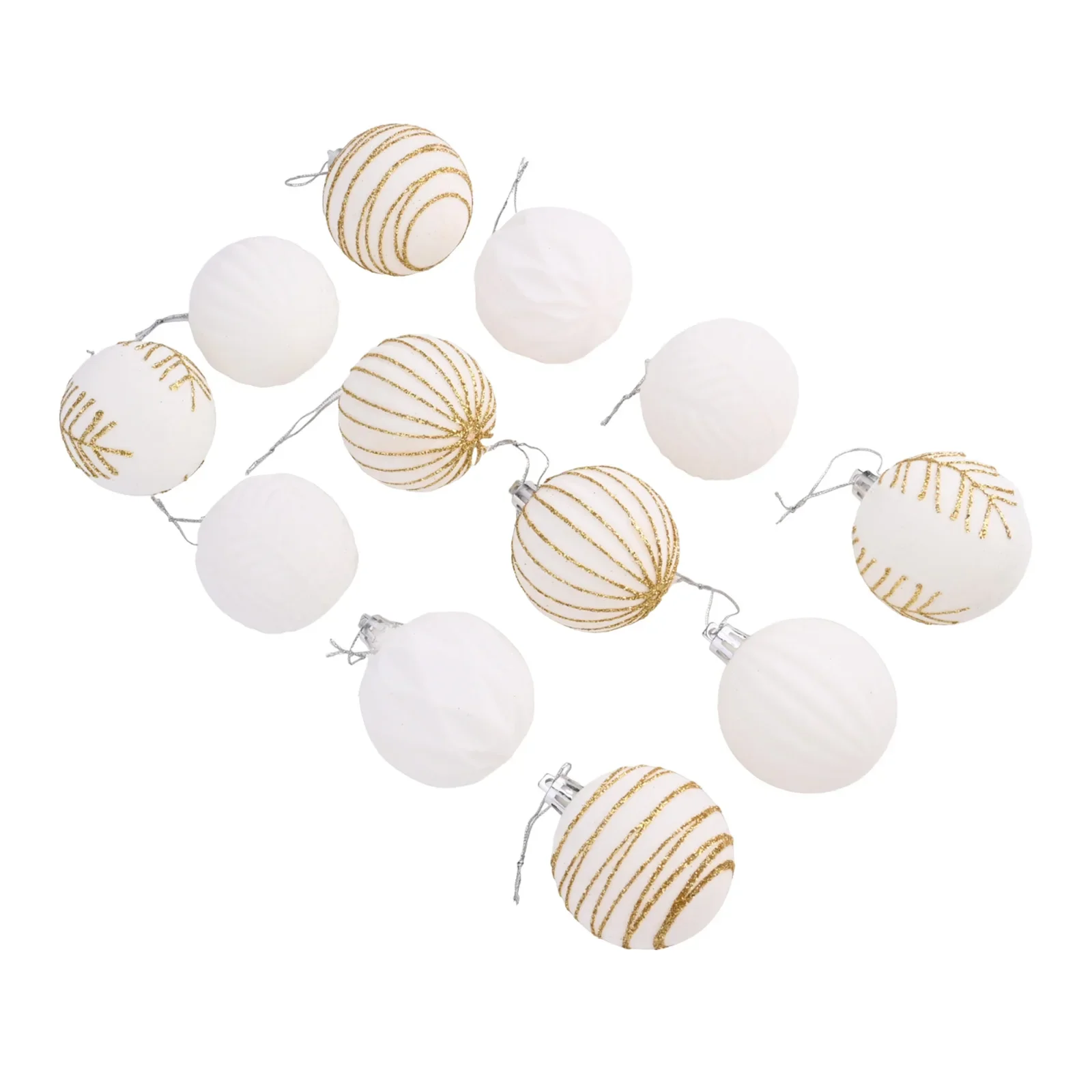 Boule Décorative de Noël, Ornements de Boule de Goutte, Décorations d'Arbre pour Vacances, Décor de ixde Mariage, 6cm, 12Pcs