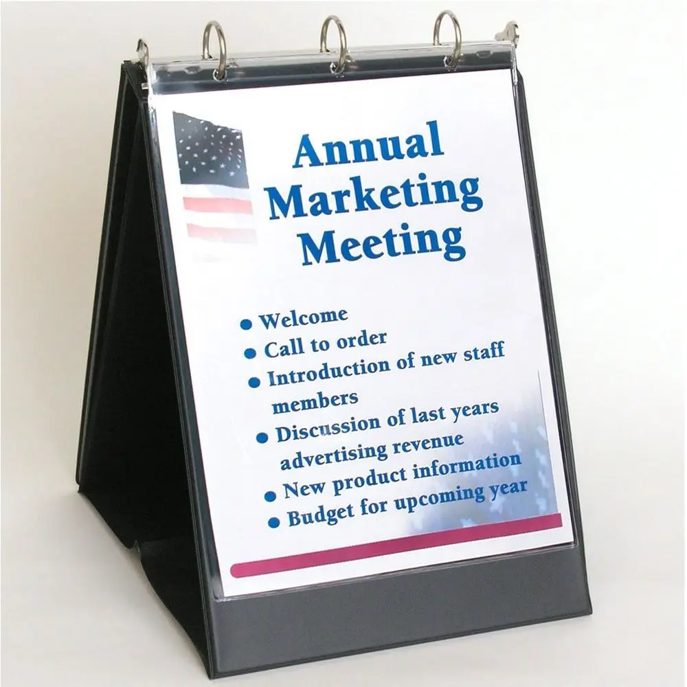 

2-Piece Black Portfolio Leatherette Binder, Vertical, for Letter Size Documents