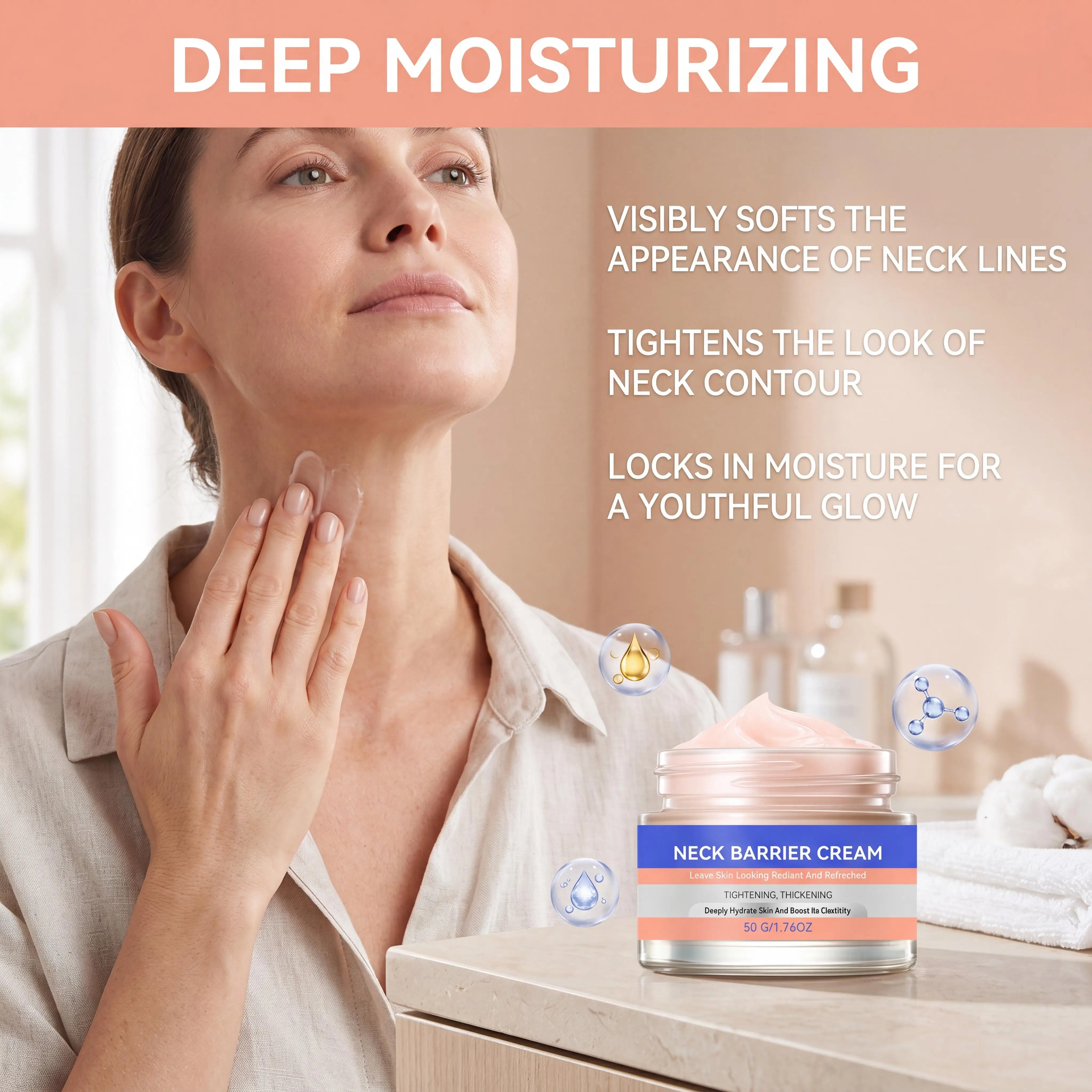 Lifting Neck Cream Reduce Neck Fine Lines Eliminate Double Chin Deep Moisturzing Smoothing Skin Collagen Tightening Neck Cream