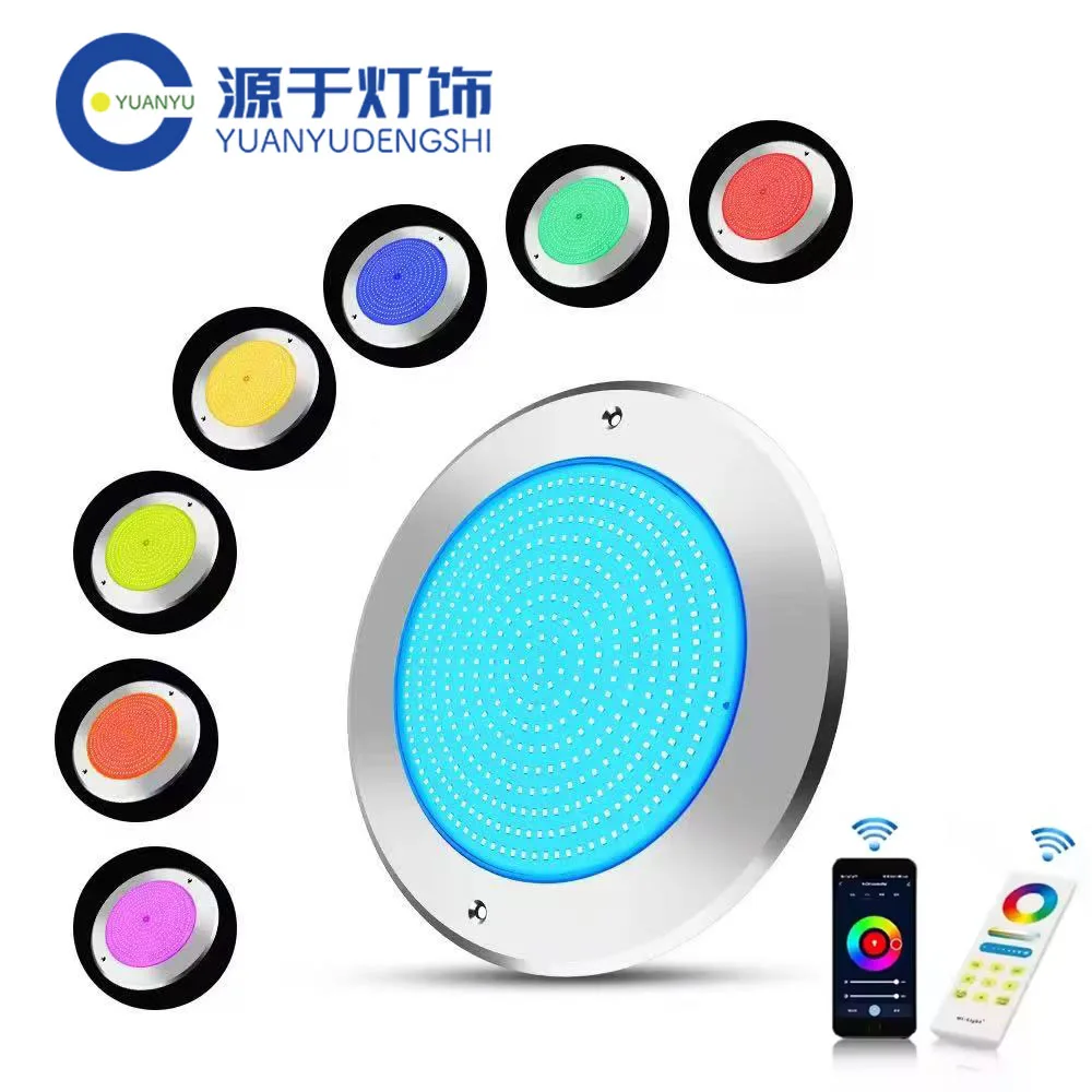 

Slim Flat 6W 12W 18W 25W 35W RGB Smartphone Tuya Wifi IP68 Underwater Light Resin Filled SS Led Swimming Pool Lamp LED Piscina