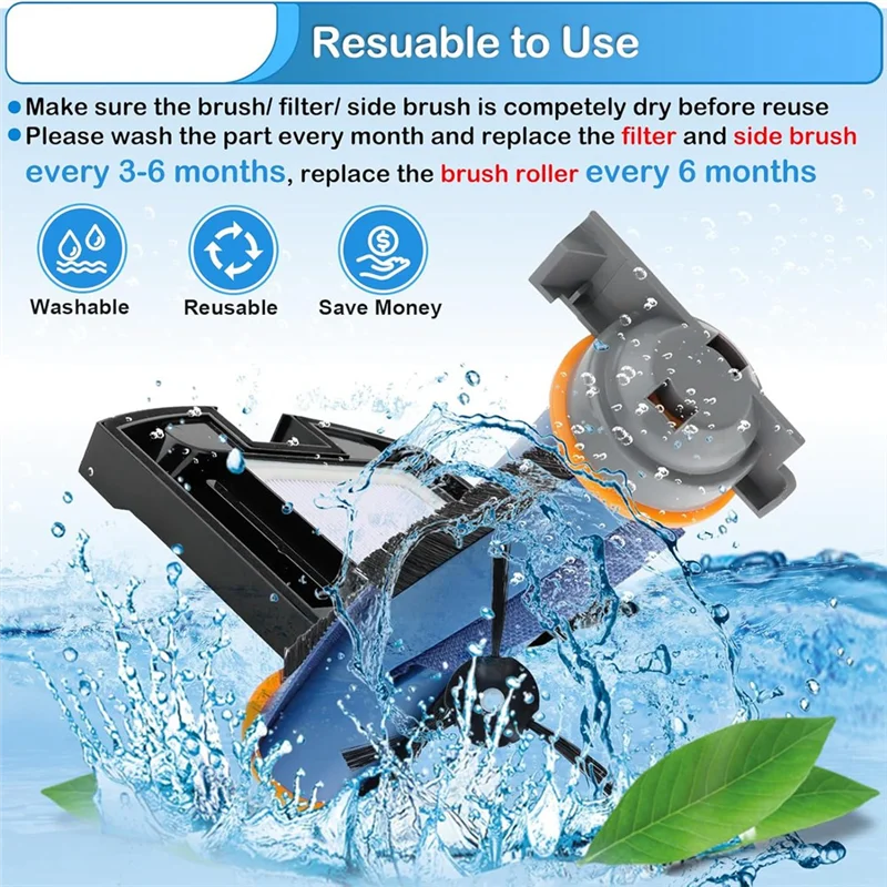 

TFTP-For Shark RV2310 Matrix Main Roller Brush HEPA Filters Side Brushes Vacuum Cleaner Replacement Parts