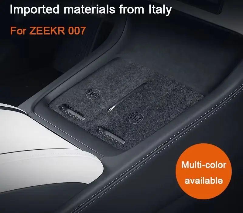 

Для ZEEKR 007 2023 2024 2025, замша из алькантары, нескользящая центральная консоль, беспроводная зарядная панель, коврик с пазами, внутренние автомобильные аксессуары