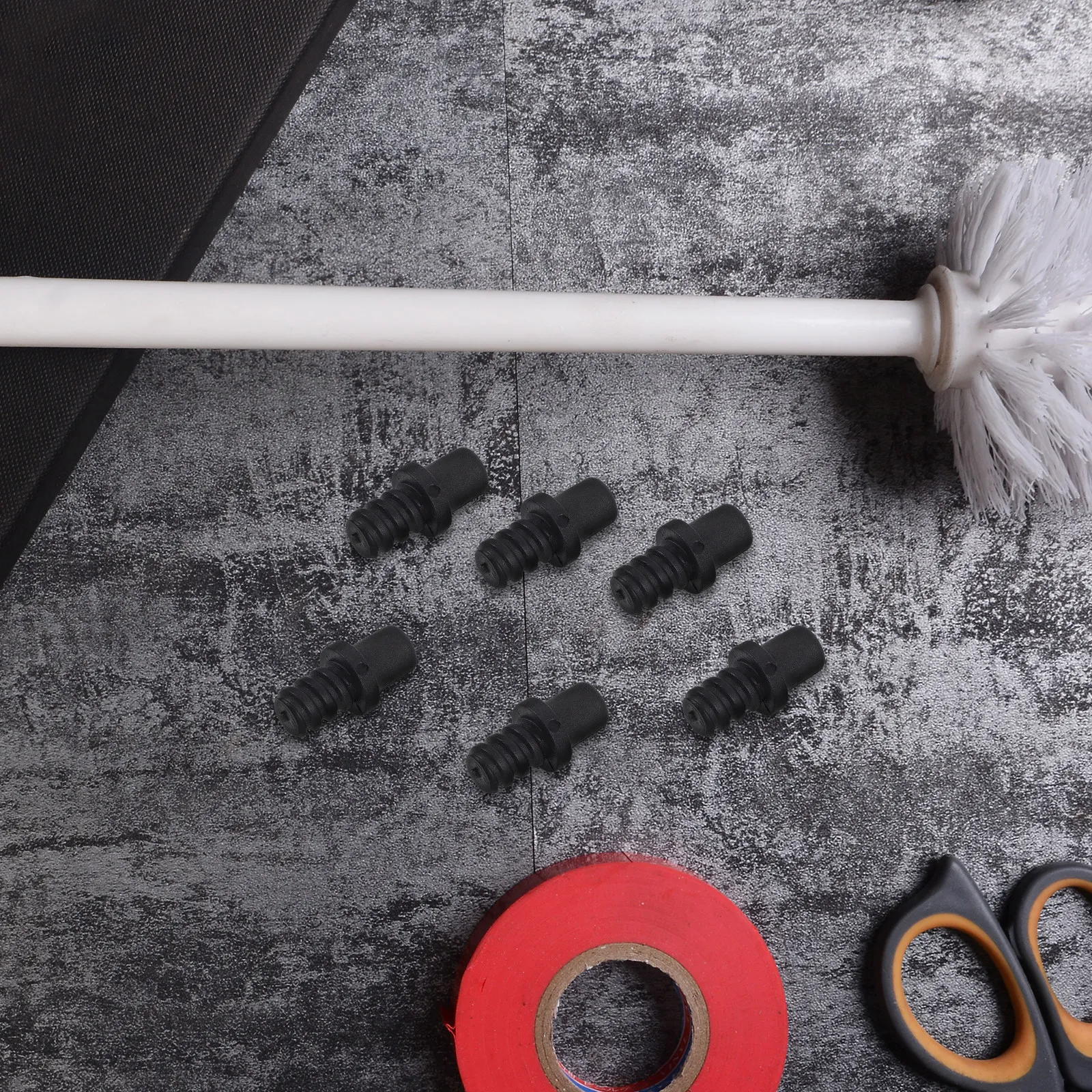 

10 шт. многоразовых пластиковых адаптеров для ручек туалетных ёршиков, соединитель для инструментов для уборки ванной, сменный резьбовой наконечник для чистки