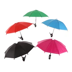 1PC Motorcycle Mobile Phone Holder Sunshade Umbrella Waterproof Small Helmet Sunscreen Phone Stand Bracket