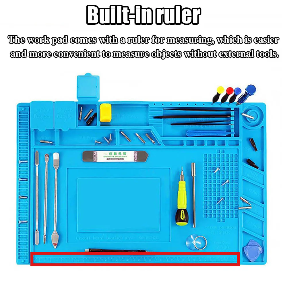 ESD Phone Repair Mat Heat Insulation Soldering Mat Computer Phone Repair Tool Kit Silicone Work Pad For BGA Soldering Station