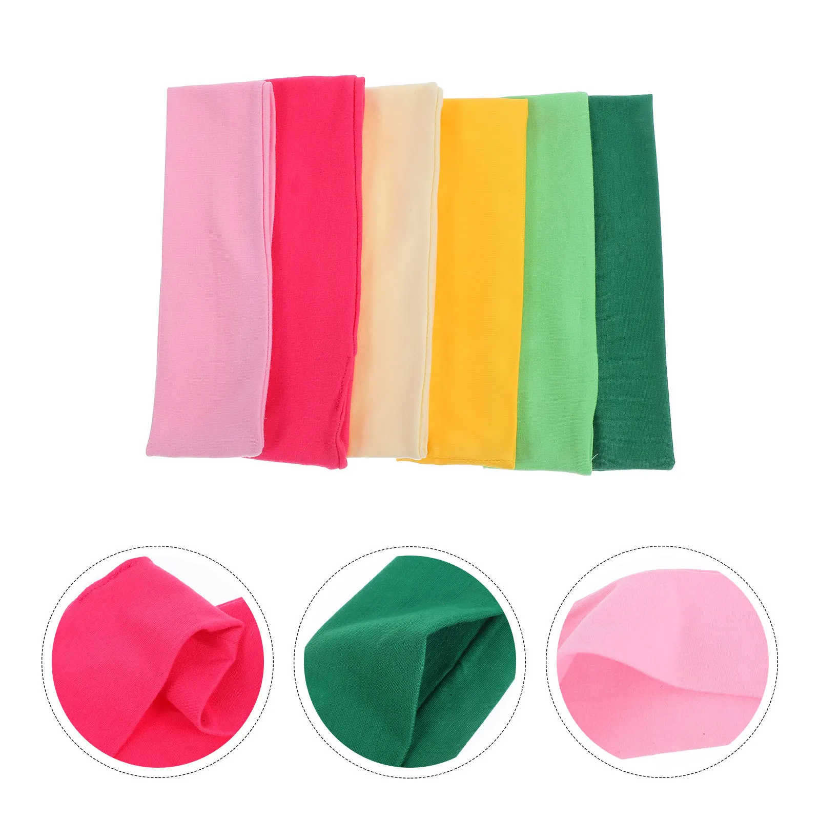 

6Pcs Elastic Yoga Headbands Women Sweat Wicking Soft Stretchy Sports Hair Bands Running Fitness Gym Outdoor Activities