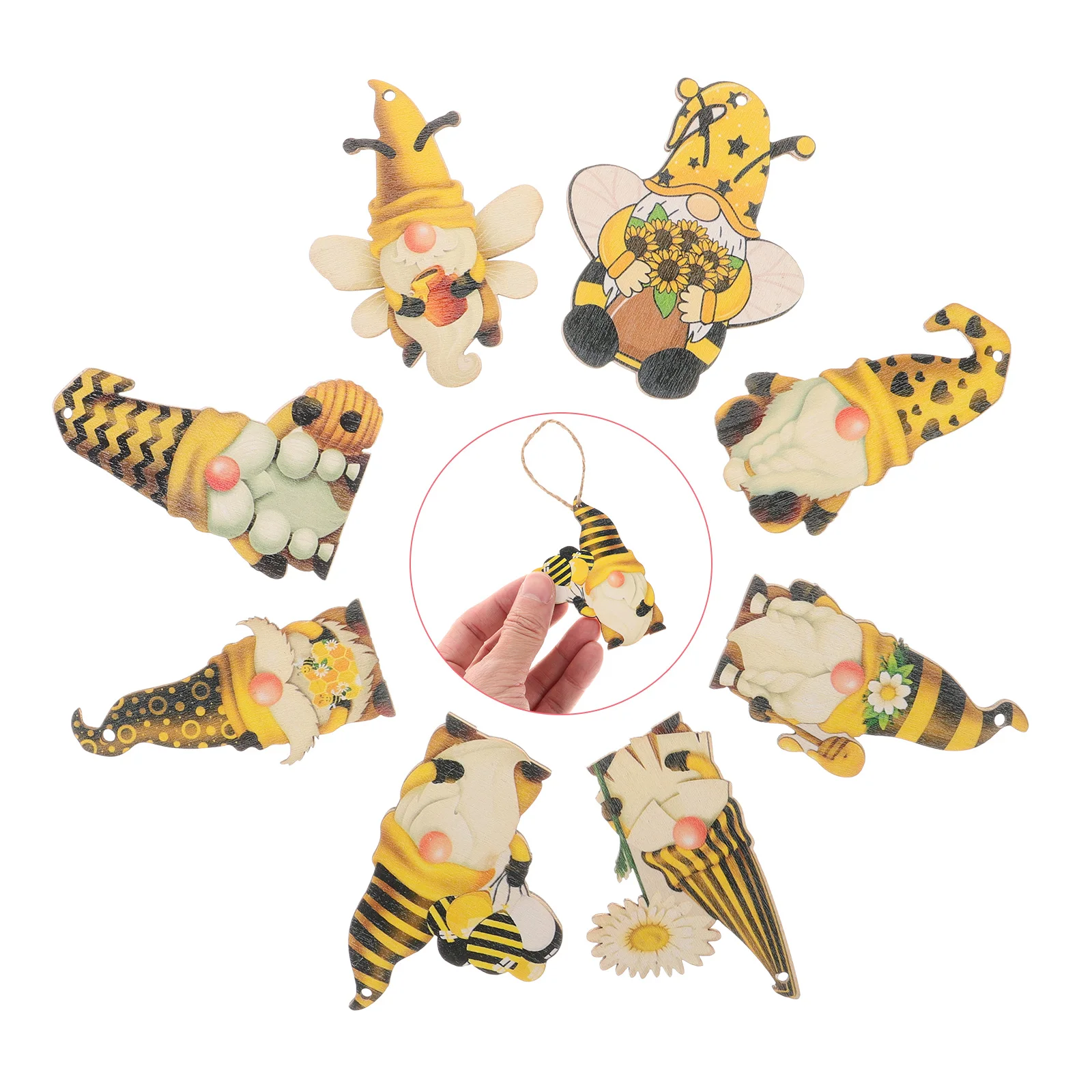 

40 PCS Sunflower Pendant Gnomes Decorations Hanging Ornaments Christmas Door Window Car Accessories Spring