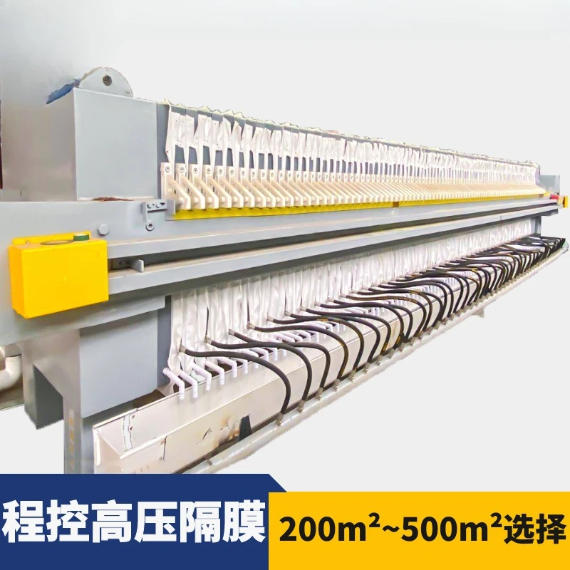 Guangdong filter press 250 square meters automatic plate and frame filter press mud dewatering program-controlled high-pressure