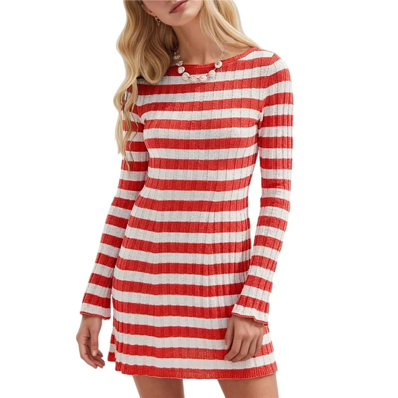 Sweater Striped Round Neck Knitted Fashionable High Quality New Arrival Trendy Comfortable Premium Fashionable High Quality