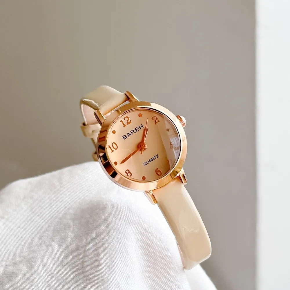 New Leather Strap Watches for Women Circular Precise Wrist Watches Minimalist Water Resistant Bracelet Watch Female Gifts