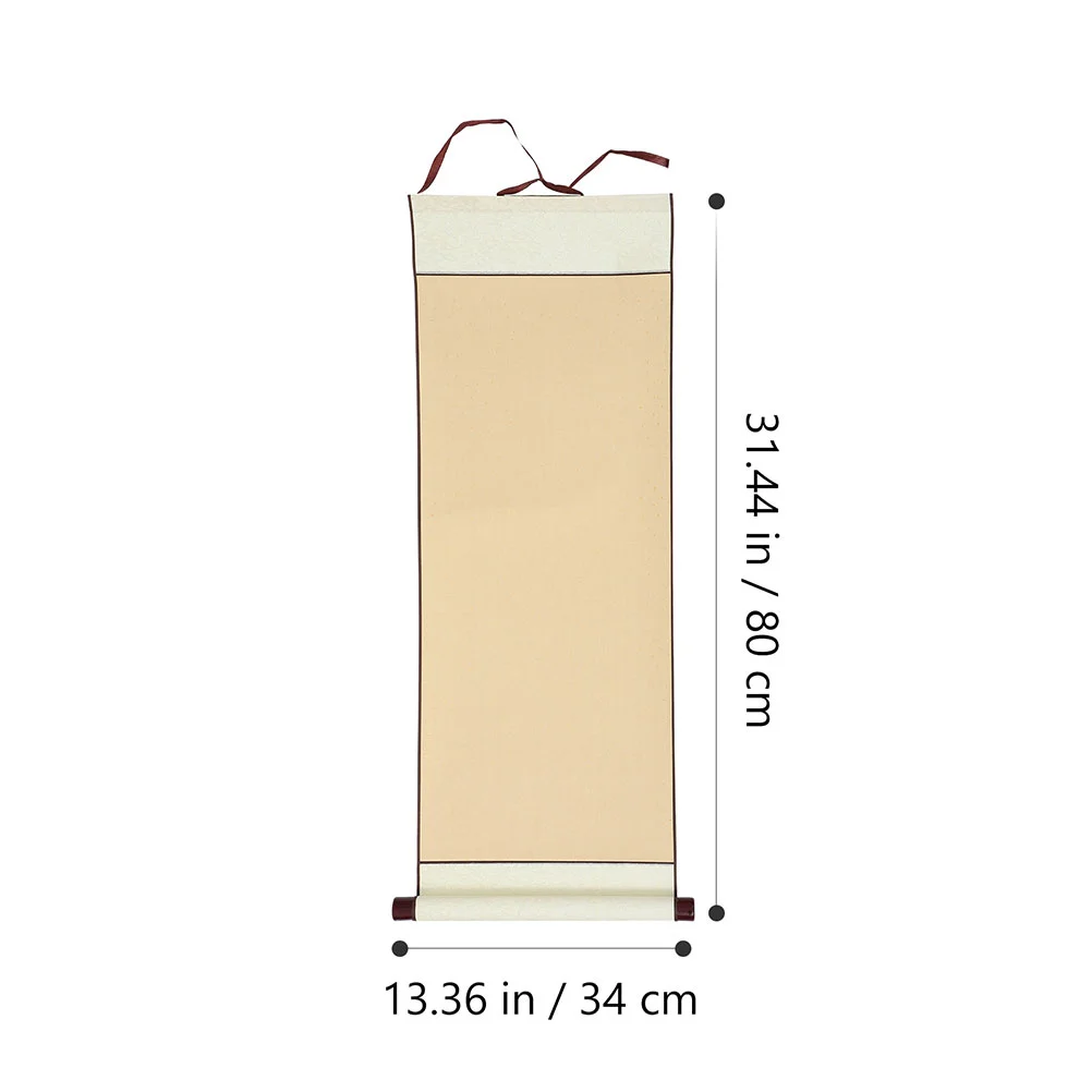 3-teiliges leeres Scroll-Displaypapier, Malvorrat, Pergament zum Schreiben, Zeichnen, Schriftrollen, zum Aufhängen von Kalligraphie, multifunktional