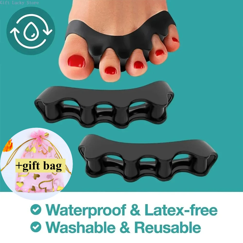

1 Pair Silicone Toe Separator Bunion Corrector Hammer Toe Corrector Soft Silicone Material for Toe Separation Foot Care Tool