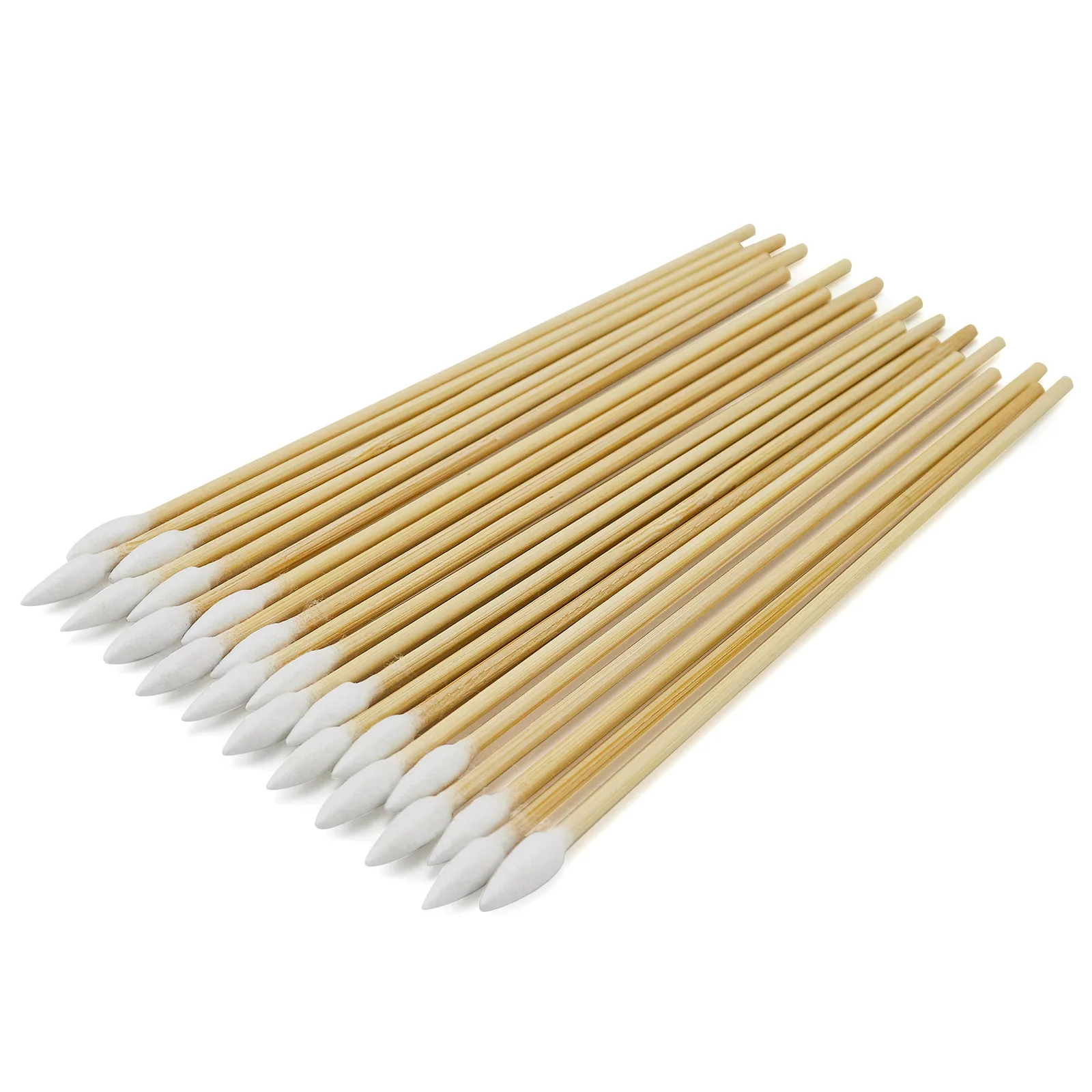 100/300PCS 6 Inch Precision Tips Cotton Swabs - Long Wooden Stick Cotton Buds Pointed Cotton Swabs With Case - Cotton