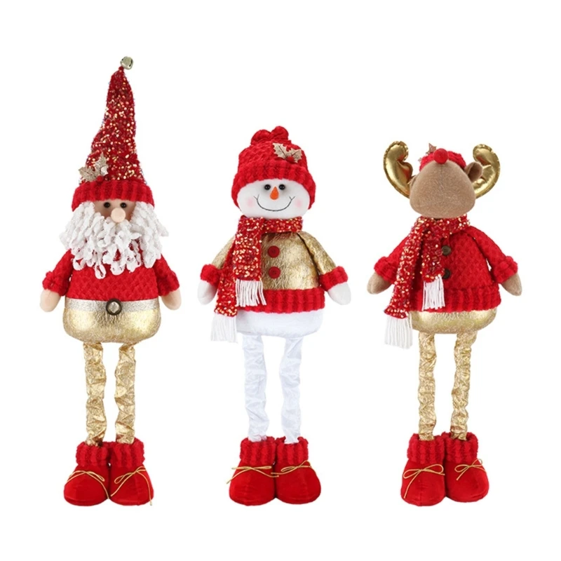 

Christmas Decocration for Home Retractable Santa Snowman Reindeer Dolls Toy