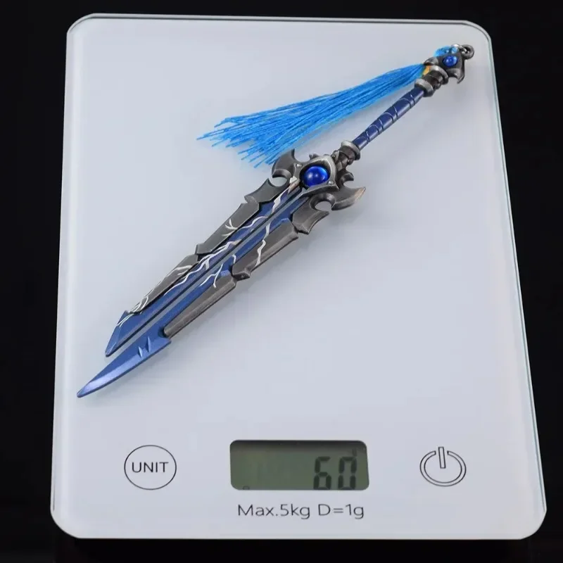 21cm World of Warcraft Weapon Worldcarver Sword Blade Two Handed Sword Metal Weapon Model Game Peripheral Ornaments Dolls Gifts