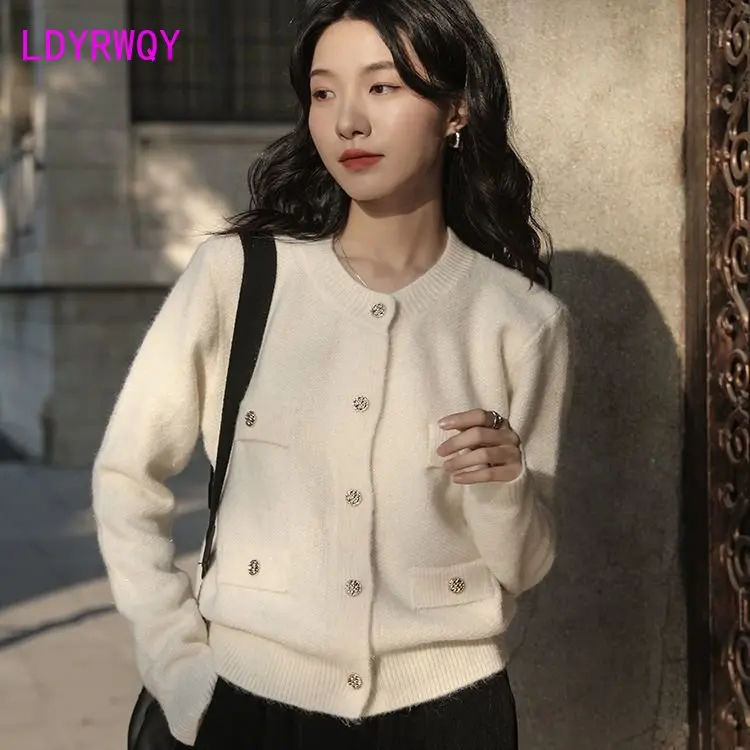 

Sweater 2022 early spring new jacket short cardigan women Regular Office Lady High Strecth