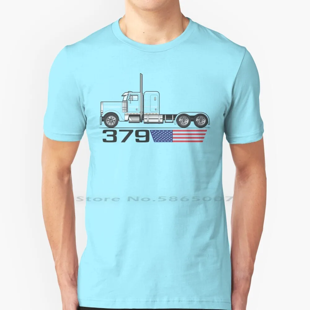 Pete 379 C1 футболка хлопок 6XL 1987 полу 2007 трактор для кабины 379 прицеп класс 8 грузовик большой буксировщик на заказ