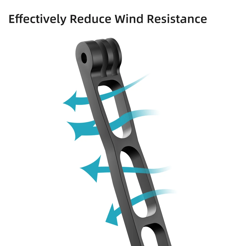 Gopro用アルミニウム合金エクステンションアーム、メタルポールマウントヘルメットスティックエクステンションアームマウント、Gopro Hero 13/12/11 DJI Action 5/4用