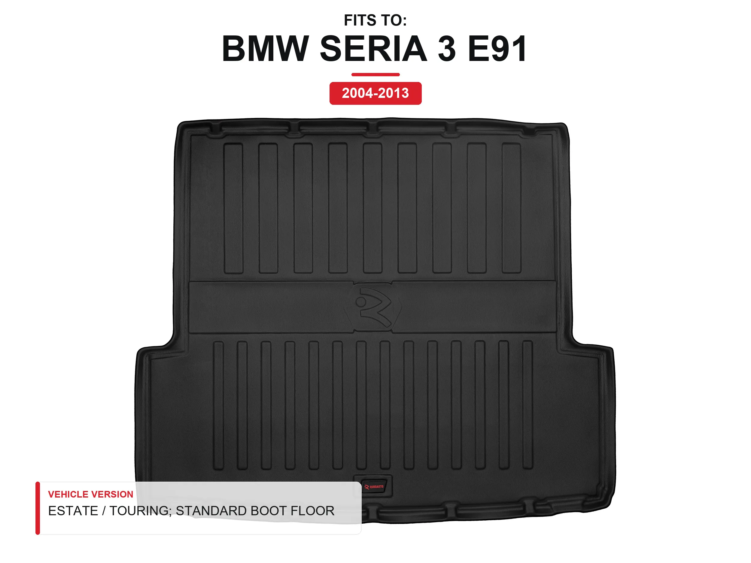 3D TPE kofferbakmat voor: BMW 3 Serie E91 2004-2013 Wagon